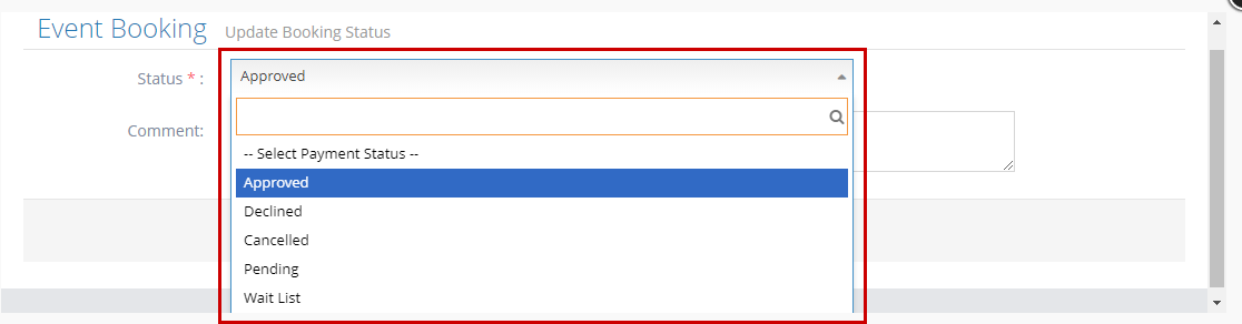 payment booking status