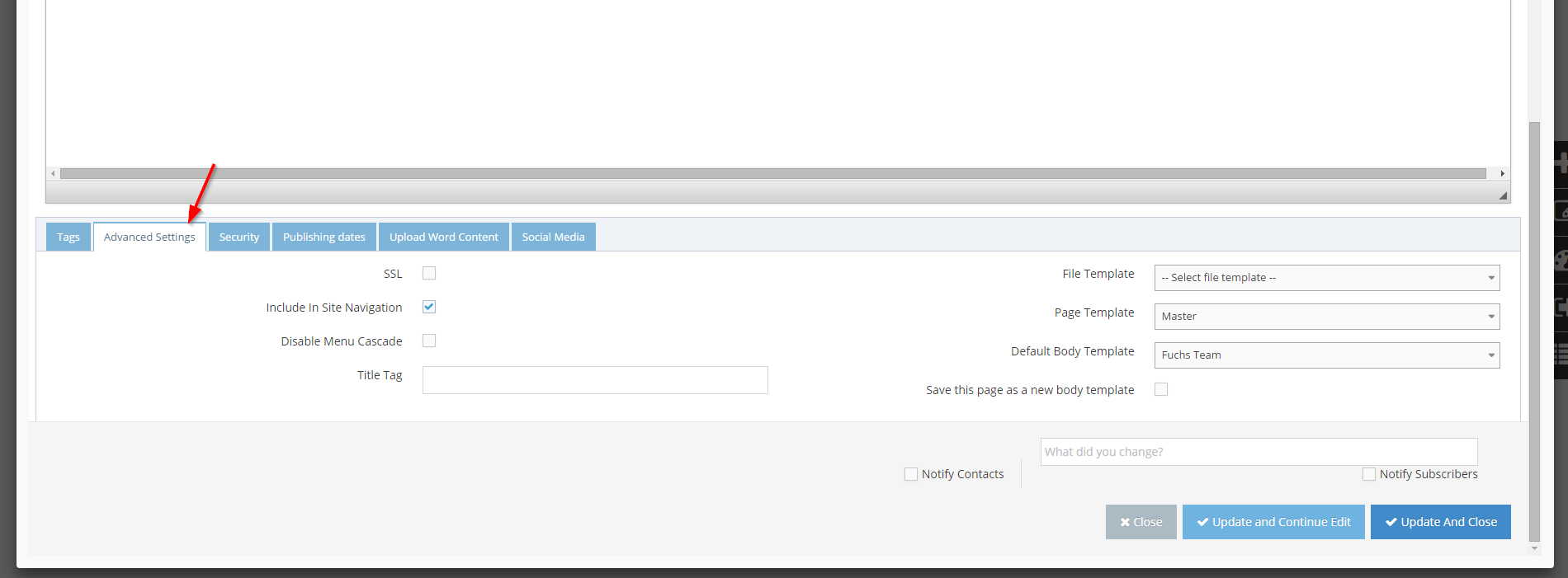 Using Body Templates