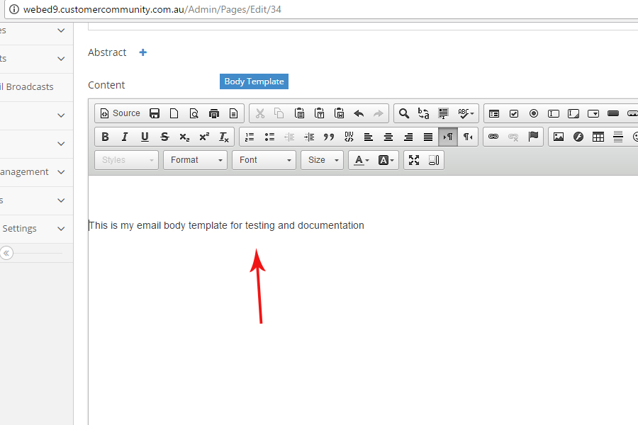 Using Body Templates