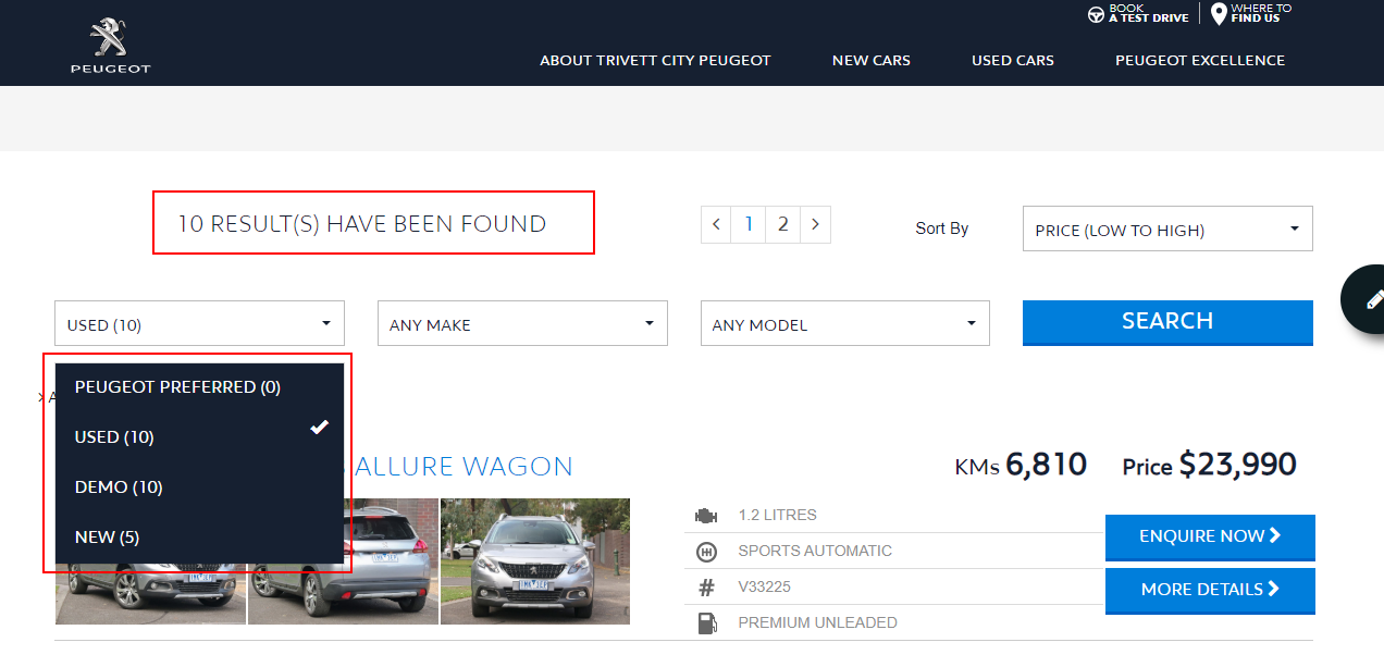 vehicles not showing