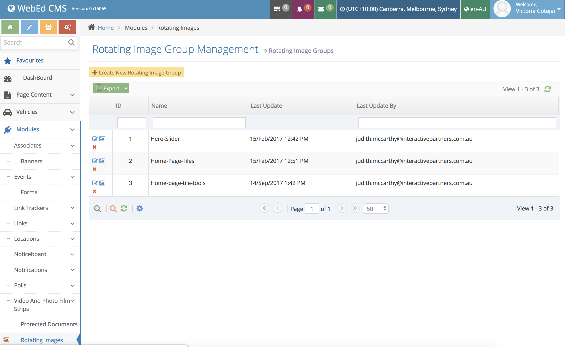 Existing Rotating Images