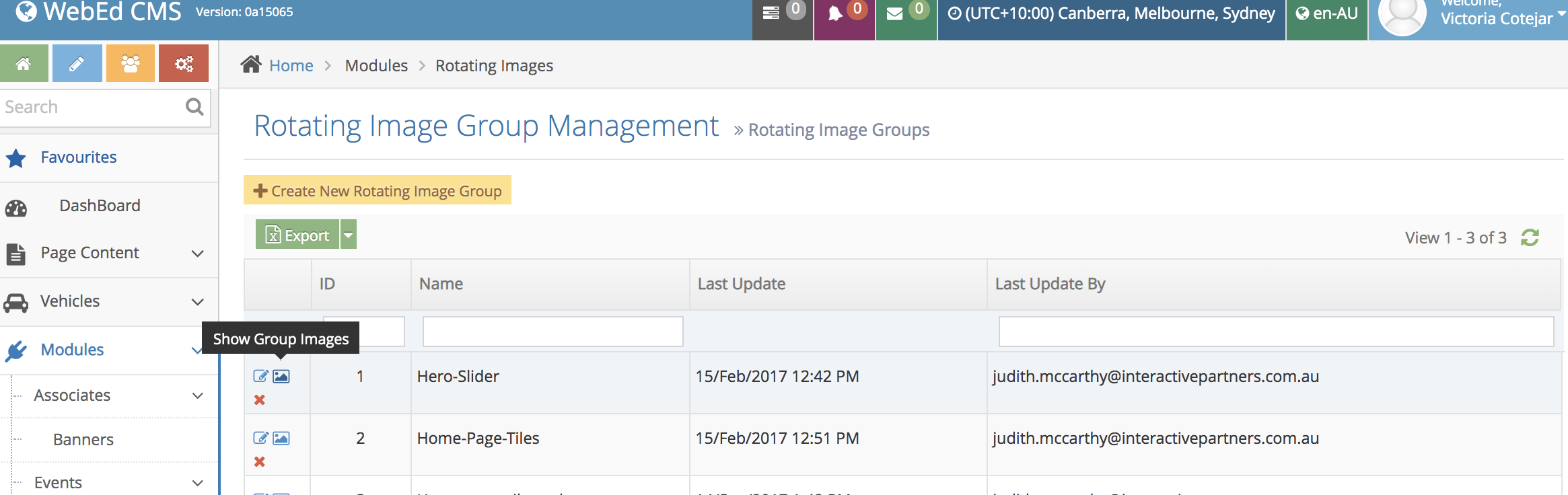 Existing Rotating Images