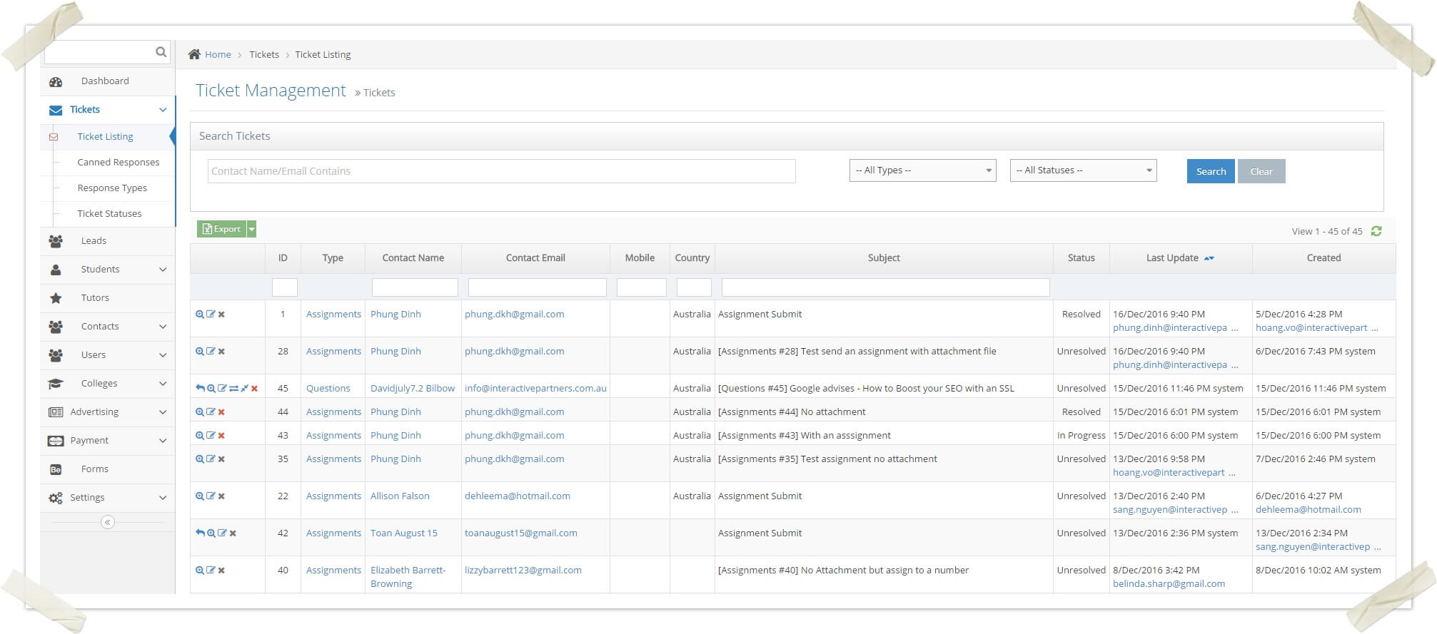 Managing Workflow Engine Ticket