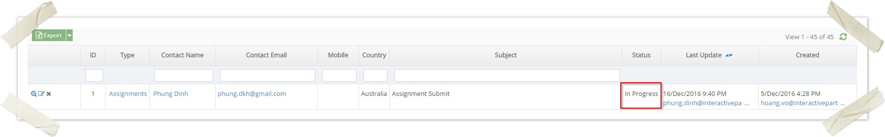 Managing Workflow Engine Ticket