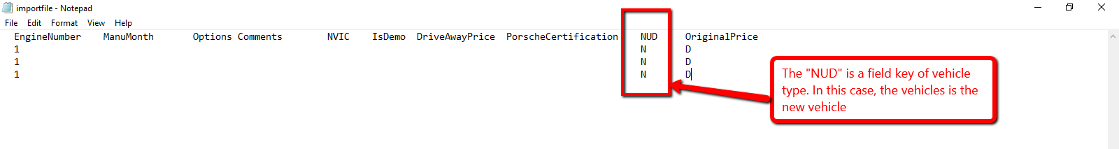 Vehicle Type Management