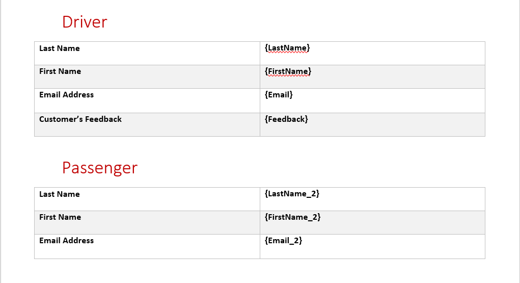 How to setup word template