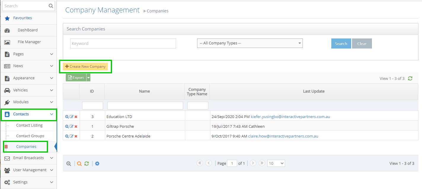 Contacts To Companies