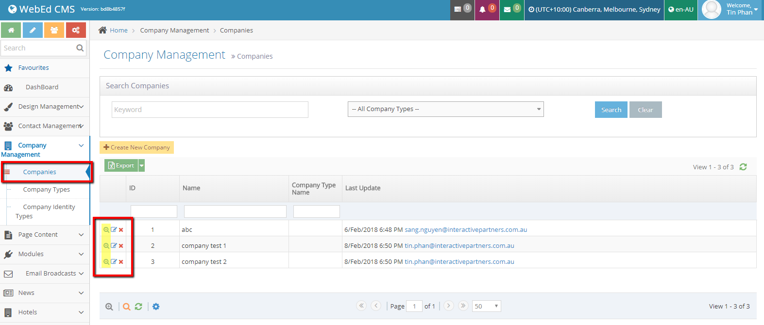 Contacts To Companies