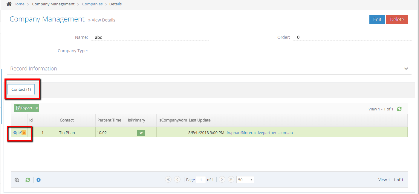 Contacts To Companies
