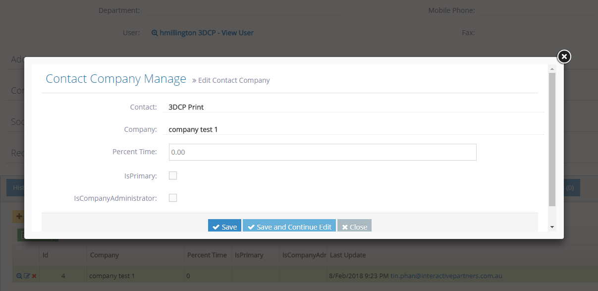 Contacts To Companies
