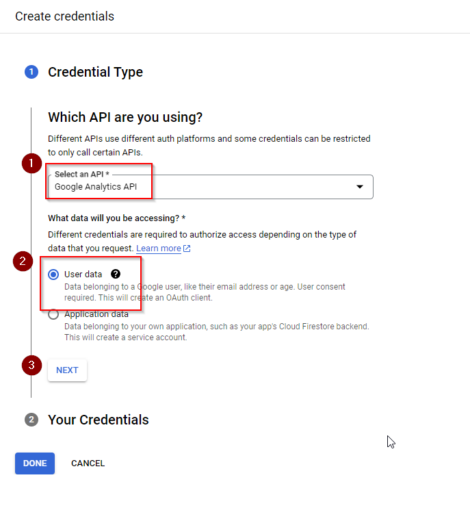 Credential Type form