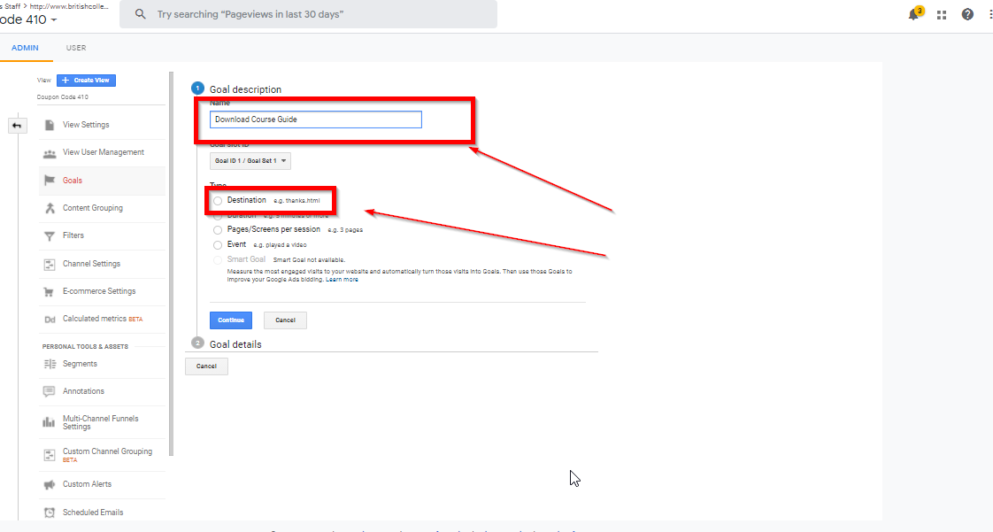 Managing Analytics Account