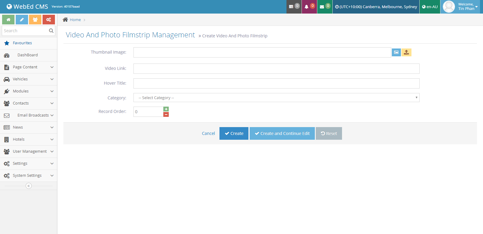 Video and photo Strip