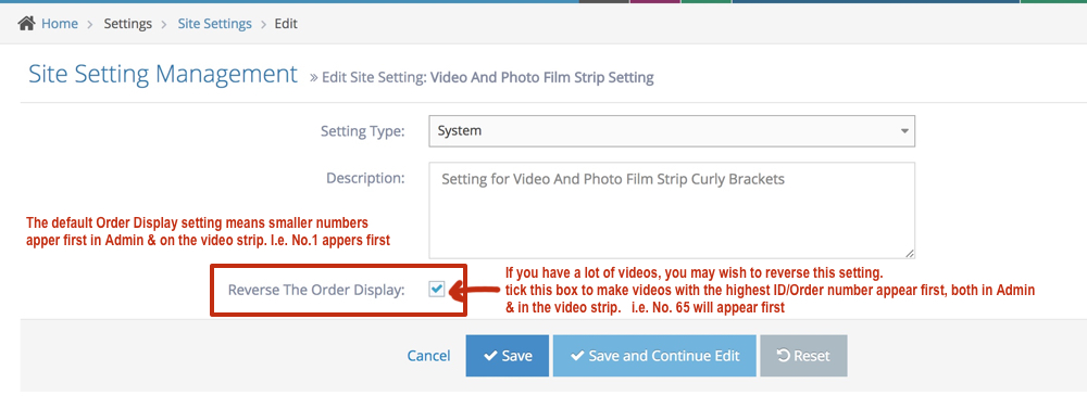 Video and photo Strip