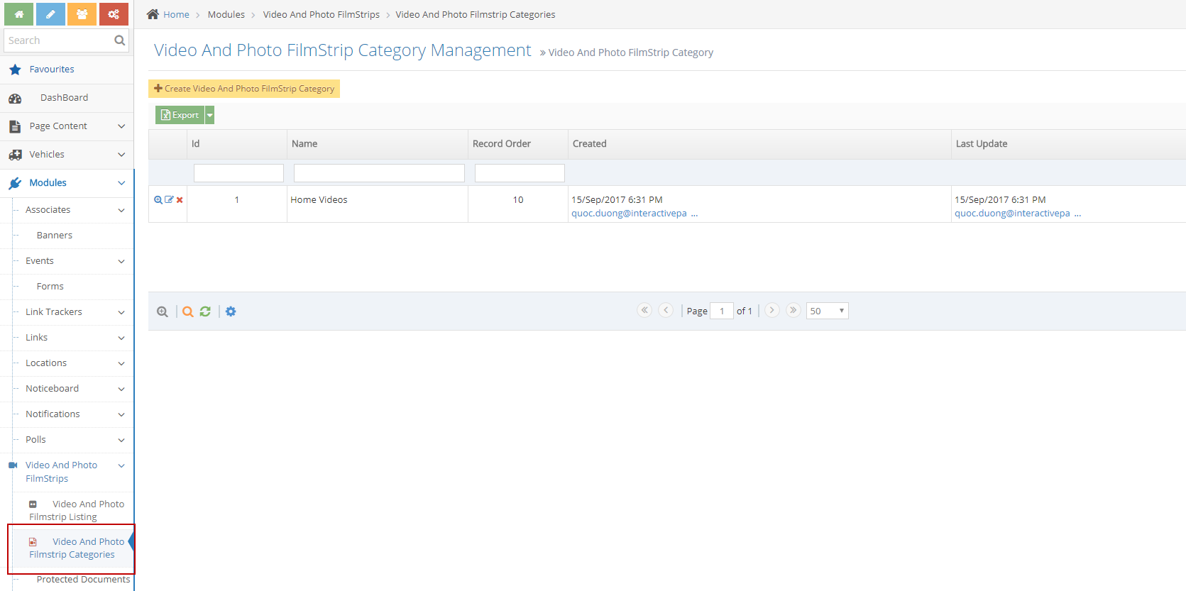 Video and photo Strip