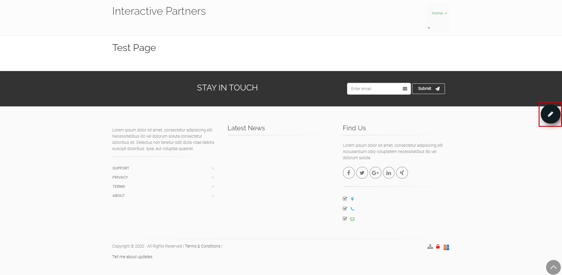 Inserting a form using Curly Bracket