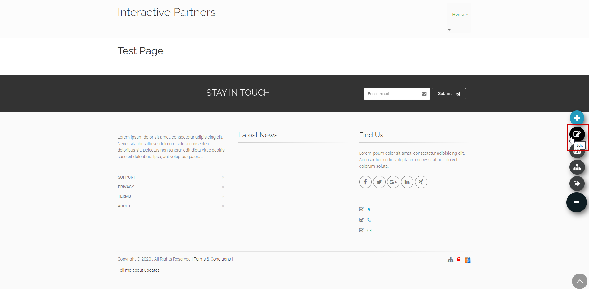 Inserting a form using Curly Bracket