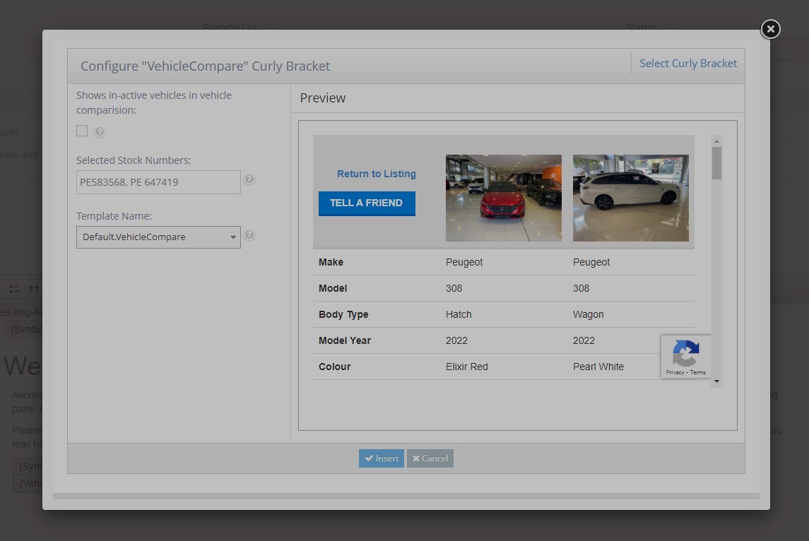 Click the Insert button to complete configure step
